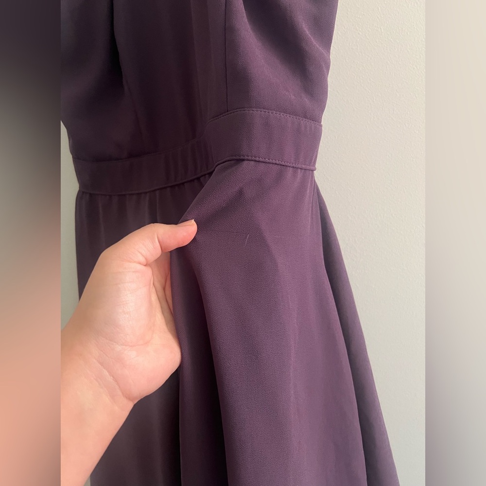 Lulus XS Plum Purple Cross-Back Skater Dress Fit & Flare Cocktail Party Wedding - Picture 2 of 6